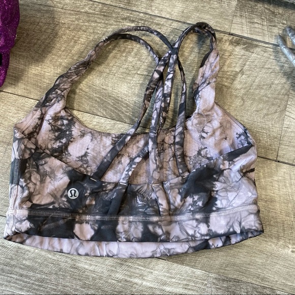 Lululemon purple black tye dye sports bra - Picture 3 of 5